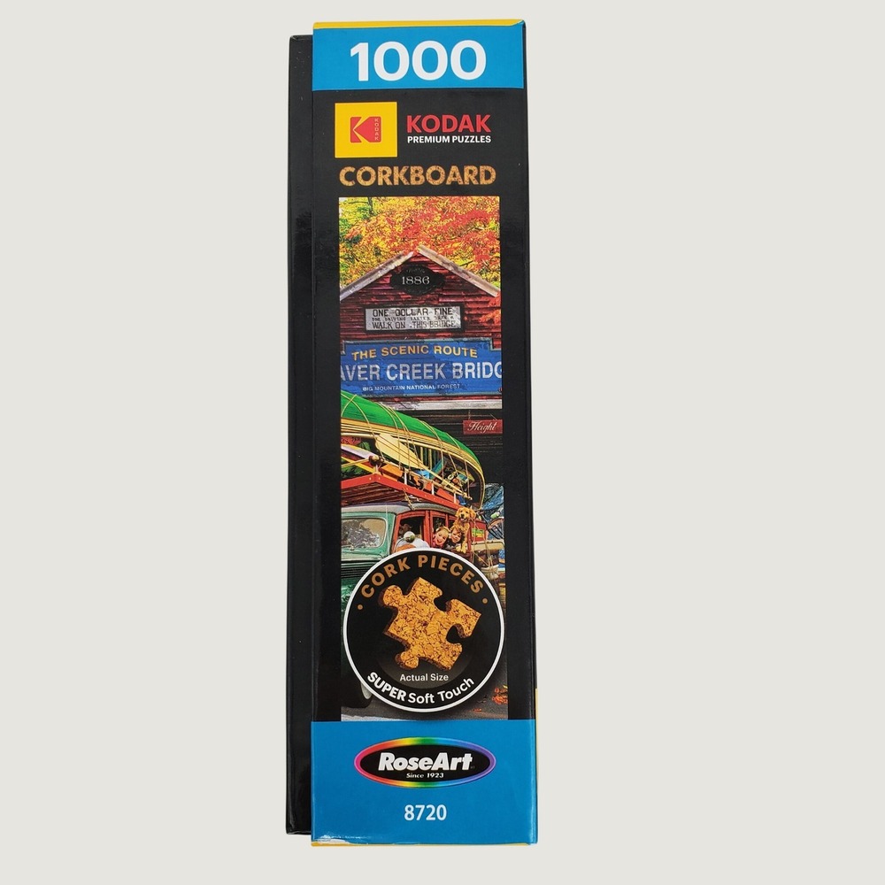 Kodak Premium 1000 Piece Cork Board Puzzle Beaver Creek Bridge RoseArt 8720 - Picture 7 of 9